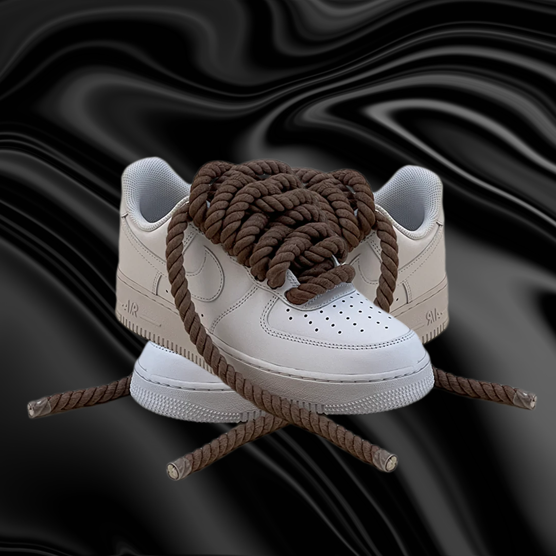 AIRFORCE 1 ROPE LACES LOW ‘07 “WHITE/BROWN”